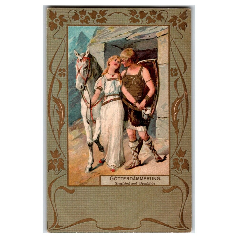 Raphael Tuck Wagner Götterdämmerung Siegfried & Brunhilde Postcard c.1900s